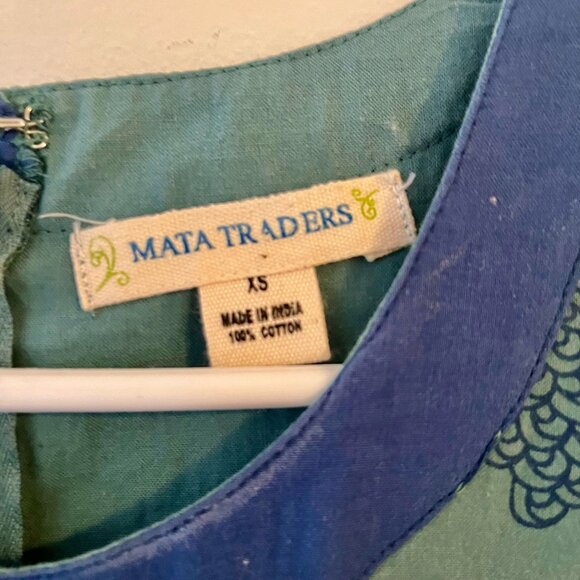 Mata Traders 100% Cotton 3/4 Sleeve Dress Size XS - Picture 2 of 3